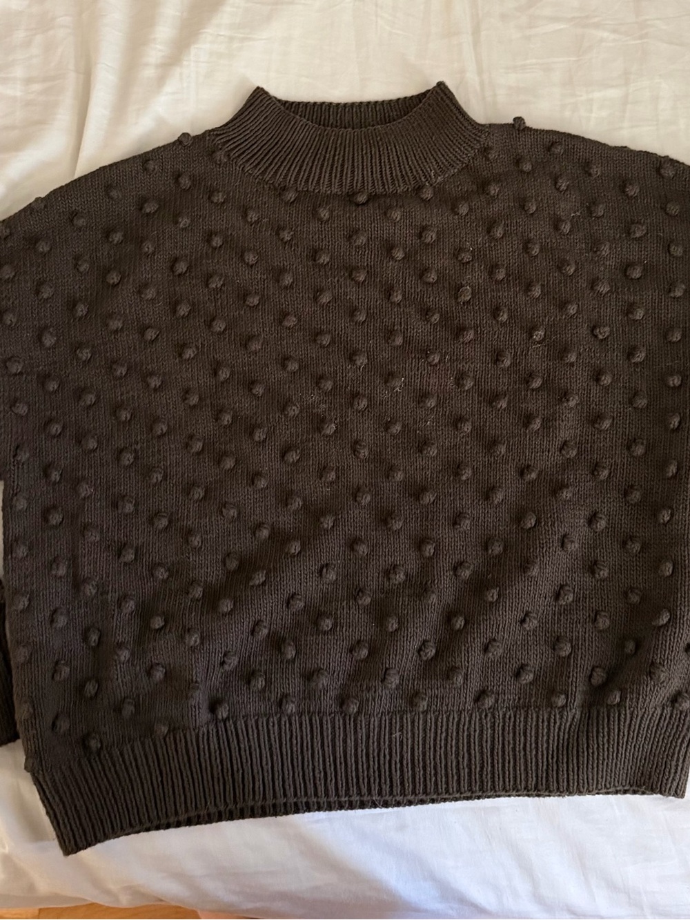 Women’s Textured Popcorn Knit Sweater - Bark brown